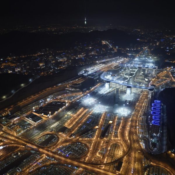Infrastructure of Jamarat Bridge supporting Hajj operations